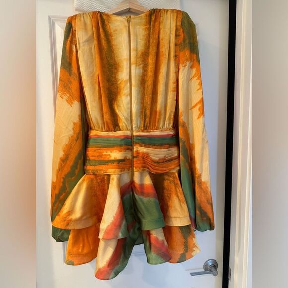 NWOT BRONX AND BANCO Bedouin Horizon Mini Dress  in orange - Picture 9 of 16